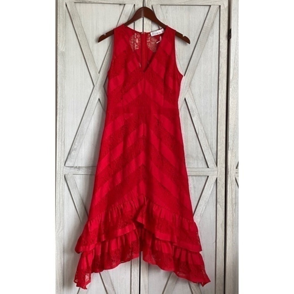 NWT Adelyn Rae Romantic Red Lace Dress - Size Small